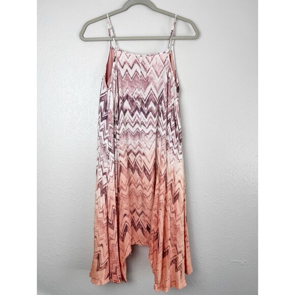 NWT Paper Crane pink white sleeveless asymmetrical ombre sundress S - Picture 7 of 12